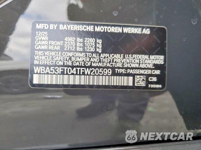 Zdjęcie 12 z 12 samochodu: 2026 BMW M340I VIN:WBA53FT04TFW20599 - miniatura