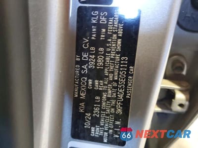 Zdjęcie 12 z 12 samochodu: 2025 KIA K4 EX VIN:3KPFU4DE5SE051113 - miniatura