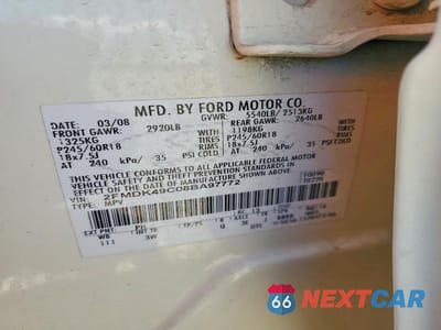 Zdjęcie 13 z 13 samochodu: 2008 FORD EDGE LIMITED VIN:2FMDK49C08BA97772 - miniatura