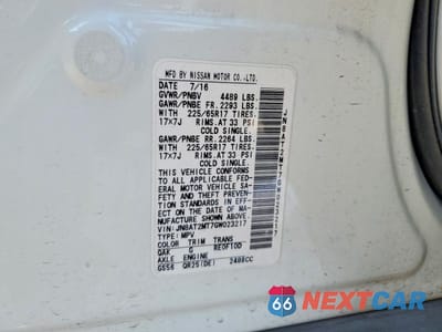 Zdjęcie 13 z 13 samochodu: 2016 NISSAN ROGUE S VIN:JN8AT2MT7GW023217 - miniatura