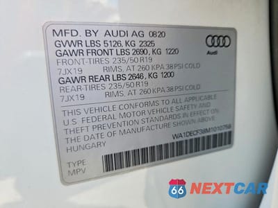 Zdjęcie 12 z 12 samochodu: 2021 AUDI Q3 PREMIUM S LINE 45 VIN:WA1DECF38M1010758 - miniatura