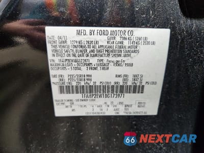 Zdjęcie 12 z 12 samochodu: 2011 FORD TAURUS SEL VIN:1FAHP2EW1BG173971 - miniatura