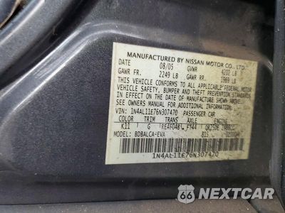 Zdjęcie 12 z 12 samochodu: 2006 NISSAN ALTIMA 2.5 S VIN:1N4AL11E76N307470 - miniatura