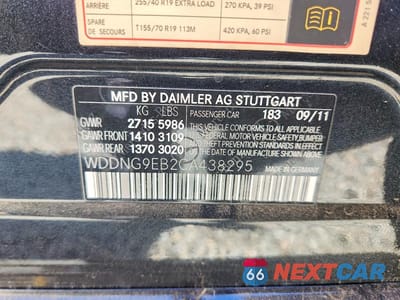 Zdjęcie 12 z 12 samochodu: 2012 MERCEDES-BENZ S 550 4MATIC VIN:WDDNG9EB2CA438295 - miniatura