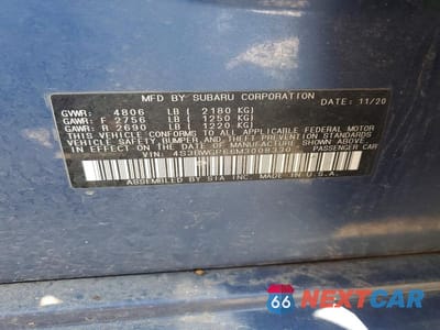 Zdjęcie 13 z 13 samochodu: 2021 SUBARU LEGACY TOURING XT VIN:4S3BWGP66M3008330 - miniatura