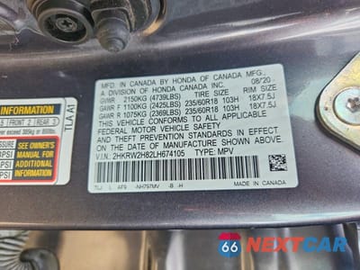 Zdjęcie 14 z 14 samochodu: 2020 HONDA CR-V EXL VIN:2HKRW2H82LH674105 - miniatura