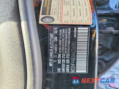 Zdjęcie 12 z 12 samochodu: 2010 MERCEDES-BENZ E 550 4MATIC VIN:WDDHF9AB3AA236083 - miniatura