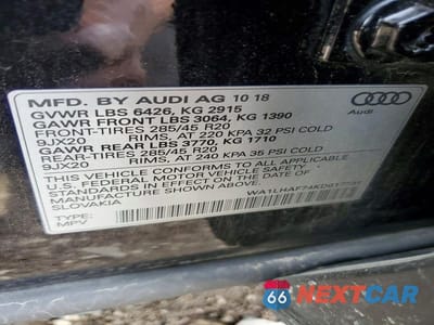 Zdjęcie 13 z 13 samochodu: 2019 AUDI Q7 PREMIUM PLUS VIN:WA1LHAF74KD017731 - miniatura
