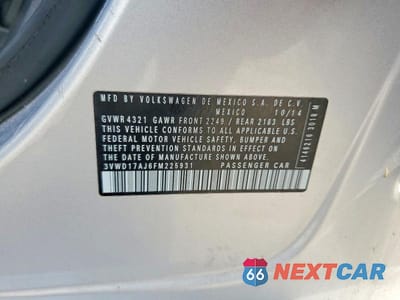 Zdjęcie 12 z 12 samochodu: 2015 VOLKSWAGEN JETTA SE VIN:3VWD17AJ6FM225931 - miniatura