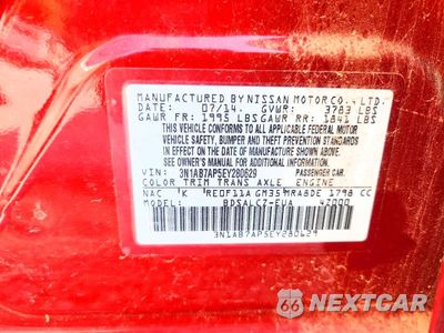 Zdjęcie 12 z 12 samochodu: 2014 NISSAN SENTRA S VIN:3N1AB7AP5EY280629 - miniatura