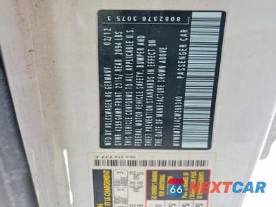 Zdjęcie 13 z 13 samochodu: 2012 VOLKSWAGEN GOLF VIN:WVWBM7AJ4CW268340 - miniatura