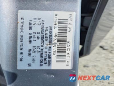 Zdjęcie 12 z 12 samochodu: 2013 MAZDA 3 I VIN:JM1BL1L76D1743826 - miniatura
