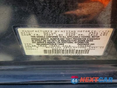 Zdjęcie 12 z 12 samochodu: 2010 NISSAN SENTRA 2.0 VIN:3N1AB6AP2AL671884 - miniatura