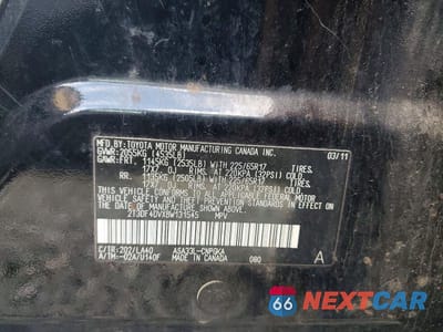 Zdjęcie 13 z 13 samochodu: 2011 TOYOTA RAV4 LIMITED VIN:2T3DF4DVXBW131545 - miniatura