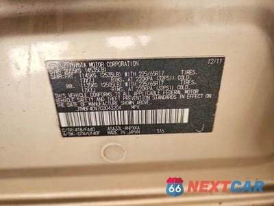 Zdjęcie 12 z 12 samochodu: 2012 TOYOTA RAV4 BASE VIN:JTMBF4DV7CD043204 - miniatura