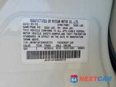 Zdjęcie 12 z 12 samochodu: 2012 INFINITI M37 BASE VIN:JN1BY1AP3CM335773 - miniatura