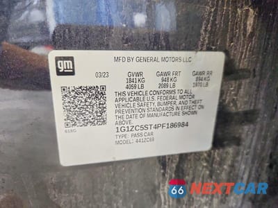 Zdjęcie 13 z 13 samochodu: 2023 CHEVROLET MALIBU LS VIN:1G1ZC5ST4PF186984 - miniatura