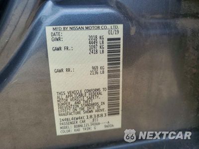 Zdjęcie 12 z 12 samochodu: 2019 NISSAN ALTIMA SL VIN:1N4BL4EW4KC183883 - miniatura