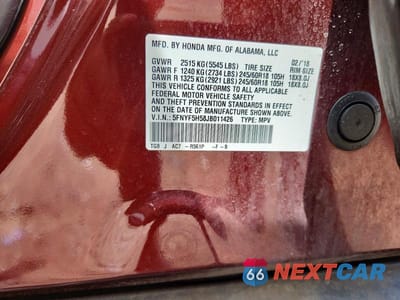 Zdjęcie 13 z 13 samochodu: 2018 HONDA PILOT EXL VIN:5FNYF5H58JB011426 - miniatura