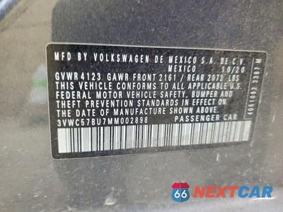 Zdjęcie 12 z 12 samochodu: 2021 VOLKSWAGEN JETTA S VIN:3VWC57BU7MM002898 - miniatura