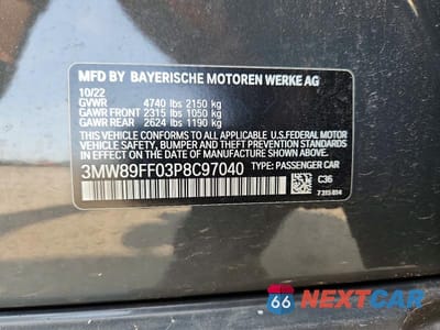 Zdjęcie 12 z 12 samochodu: 2023 BMW 330XI VIN:3MW89FF03P8C97040 - miniatura