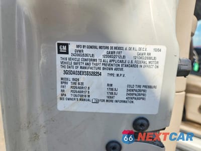 Zdjęcie 13 z 13 samochodu: 2005 BUICK RENDEZVOUS CX VIN:3G5DA03EX5S528254 - miniatura