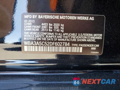 Zdjęcie 12 z 12 samochodu: 2013 BMW 328 I VIN:WBA3A5C52DF602784 - miniatura