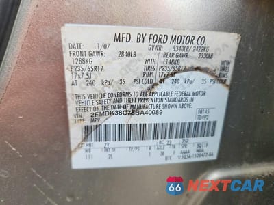 Zdjęcie 14 z 14 samochodu: 2008 FORD EDGE SEL VIN:2FMDK38C78BA40089 - miniatura