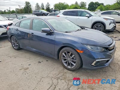 Czwarte zdjęcie samochodu z boku: 2019 HONDA CIVIC EX VIN:19XFC1F36KE213408 - miniatura