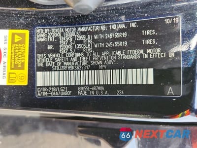 Zdjęcie 13 z 13 samochodu: 2019 TOYOTA HIGHLANDER SE VIN:5TDJZRFH9KS622317 - miniatura