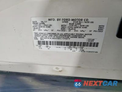Zdjęcie 14 z 14 samochodu: 2017 FORD EDGE SEL VIN:2FMPK4J80HBC17977 - miniatura