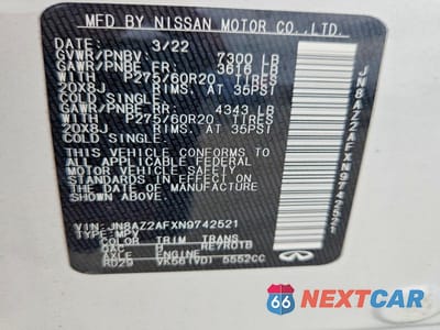 Zdjęcie 14 z 14 samochodu: 2022 INFINITI QX80 LUXE VIN:JN8AZ2AFXN9742521 - miniatura