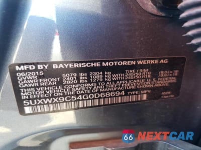 Zdjęcie 12 z 12 samochodu: 2016 BMW X3 XDRIVE28I VIN:5UXWX9C54G0D68694 - miniatura