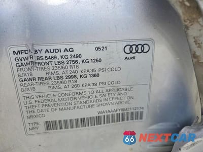 Zdjęcie 13 z 13 samochodu: 2021 AUDI Q5 PREMIUM VIN:WA1AAAFY9M2112174 - miniatura
