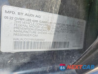 Zdjęcie 12 z 12 samochodu: 2022 AUDI A3 PREMIUM VIN:WAUAUDGY6NA084643 - miniatura
