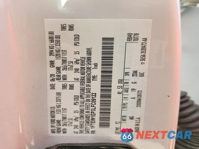 Zdjęcie 12 z 12 samochodu: 2020 FORD F150 SUPERCREW VIN:1FTEW1EP3LFC09122 - miniatura