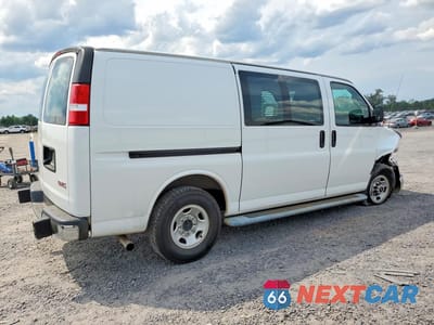 Trzecie zdjęcie samochodu z tyłu: 2019 GMC SAVANA 2500 CARGO DELIVERY VAN VIN:1GTW7AFG8K1304075 - miniatura