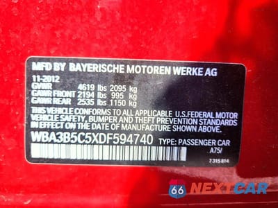 Zdjęcie 12 z 12 samochodu: 2013 BMW 328 XI SULEV VIN:WBA3B5C5XDF594740 - miniatura
