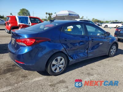 Trzecie zdjęcie samochodu z tyłu: 2016 HYUNDAI ELANTRA SE VIN:5NPDH4AE6GH667390 - miniatura