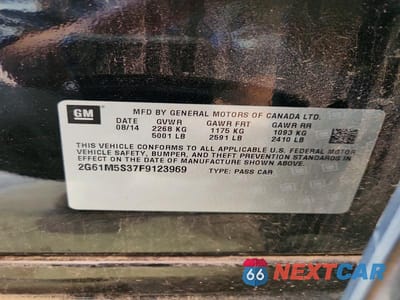 Zdjęcie 12 z 12 samochodu: 2015 CADILLAC XTS LUXURY COLLECTION VIN:2G61M5S37F9123969 - miniatura