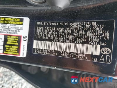 Zdjęcie 12 z 12 samochodu: 2017 TOYOTA COROLLA VIN:2T1BURHE2HC764337 - miniatura