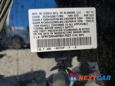 Zdjęcie 12 z 12 samochodu: 2015 ACURA MDX TECHNOLOGY VIN:5FRYD4H48FB017823 - miniatura