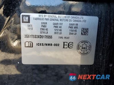 Zdjęcie 12 z 12 samochodu: 2013 CADILLAC XTS PREMIUM COLLECTION VIN:2G61T5S3XD9176956 - miniatura