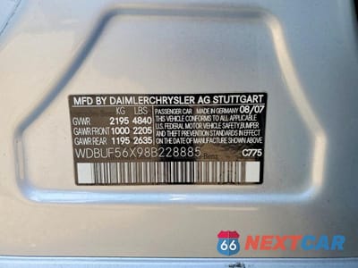 Zdjęcie 12 z 12 samochodu: 2008 MERCEDES-BENZ E 350 VIN:WDBUF56X98B228885 - miniatura
