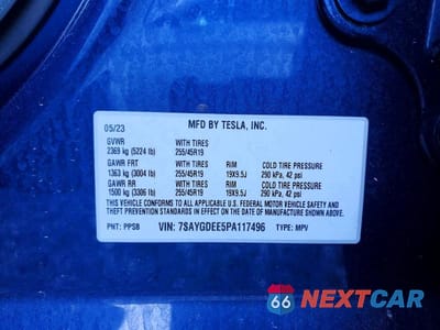Zdjęcie 13 z 13 samochodu: 2023 TESLA MODEL Y VIN:7SAYGDEE5PA117496 - miniatura