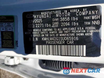 Zdjęcie 12 z 12 samochodu: 2025 HYUNDAI ELANTRA SEL SPORT VIN:KMHLM4DG1SU065916 - miniatura