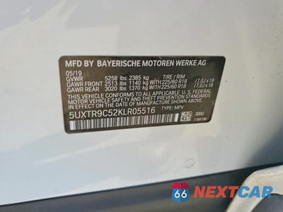 Zdjęcie 14 z 14 samochodu: 2019 BMW X3 XDRIVE30I VIN:5UXTR9C52KLR05516 - miniatura