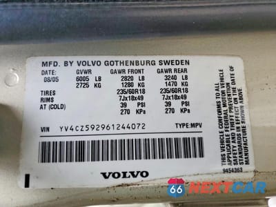 Zdjęcie 13 z 13 samochodu: 2006 VOLVO XC90 VIN:YV4CZ592961244072 - miniatura