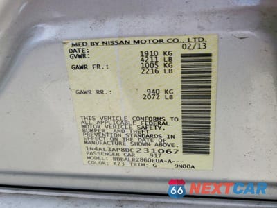 Zdjęcie 12 z 12 samochodu: 2013 NISSAN ALTIMA 2.5 VIN:1N4AL3AP8DC231067 - miniatura