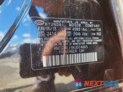 Zdjęcie 12 z 12 samochodu: 2019 GENESIS G70 3.3T ADVANCED VIN:KMTG34LE8KU014665 - miniatura